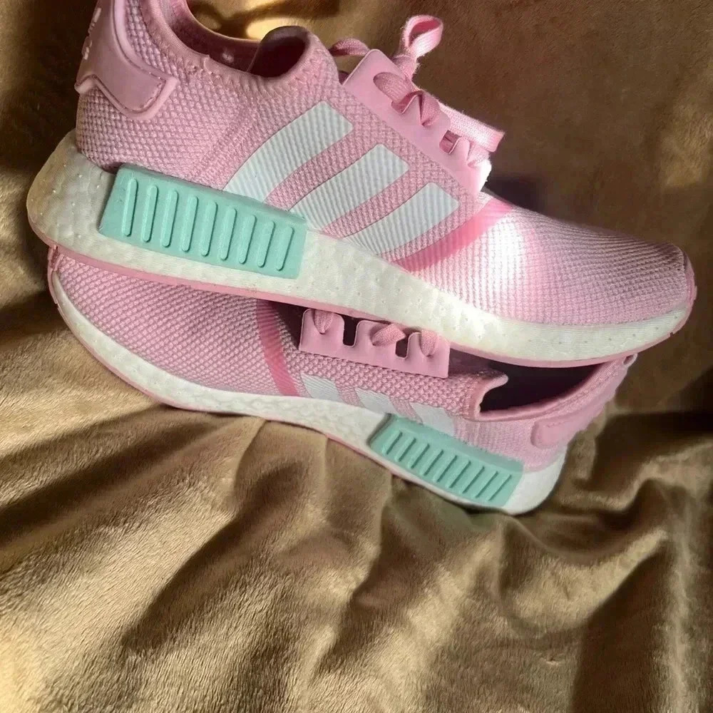 adidas Kids Pink and Mint Green Sneakers